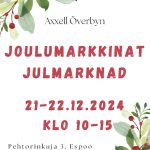 Marketanpuiston Jouluumarkkinat 21-22.12.2024, tervetuloa!